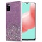 Samsung Galaxy A41 Silikondeksel Glitter (lilla)