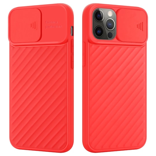 iPhone 12 / 12 PRO silikondeksel case (rød)