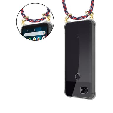 Google PIXEL 2 XL Deksel med Halskjede (blå)