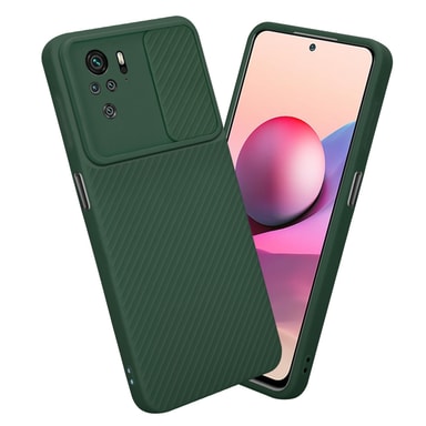 Funda Antigolpes Para Xiaomi Redmi Note 10 Pro 4G – Con Anillo Magnético, Tapa Deslizante Para Cámara Y Soporte Integrado – Color Negro