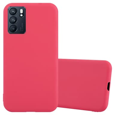 Oppo Reno6 5G silikondeksel cover (rød)