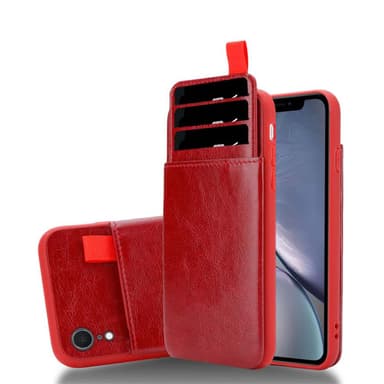 iPhone XR Deksel Kunstskinn (rød)