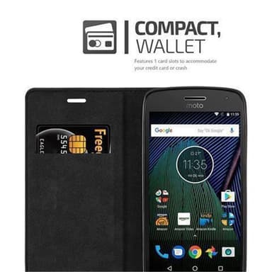 Motorola MOTO G5 PLUS lommebokdeksel case (svart)