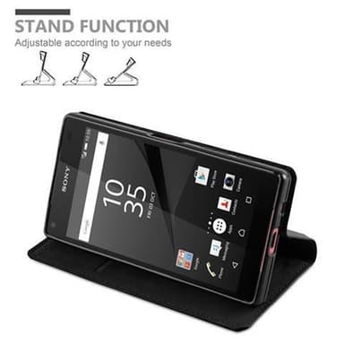 Sony Xperia Z5 COMPACT lommebokdeksel case (svart)