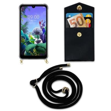 LG Q60 Deksel med Halskjede (svart)