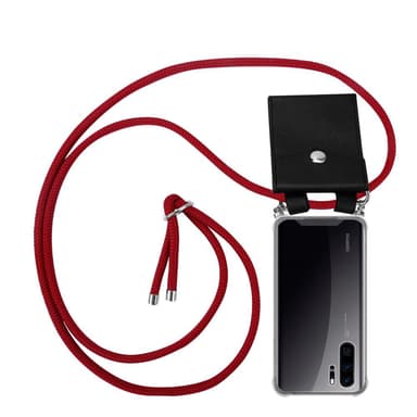 Huawei P30 PRO Deksel med Halskjede (rød)