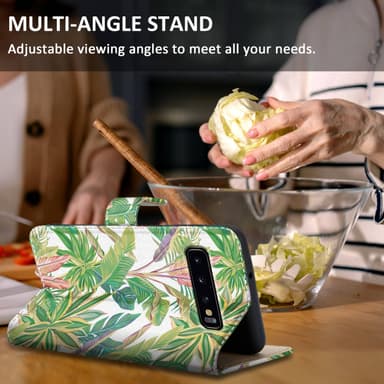 Samsung Galaxy S10 PLUS lommebokdeksel etui (grønn)