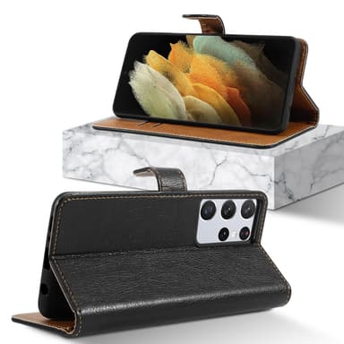 Samsung Galaxy S21 ULTRA lommebokdeksel etui (svart)