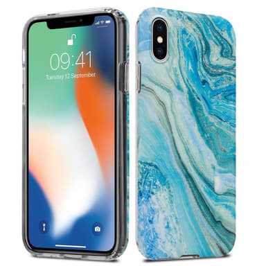 iPhone XS MAX lommebokdeksel etui (blå)