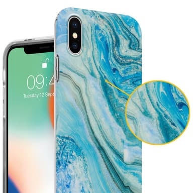 iPhone XS MAX lommebokdeksel etui (blå)