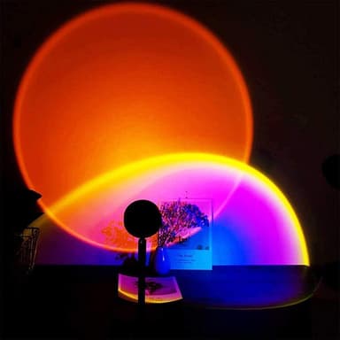 INF Bordlampe ""Sunset"" med 16 RGB farger og fjernkontroll, sort