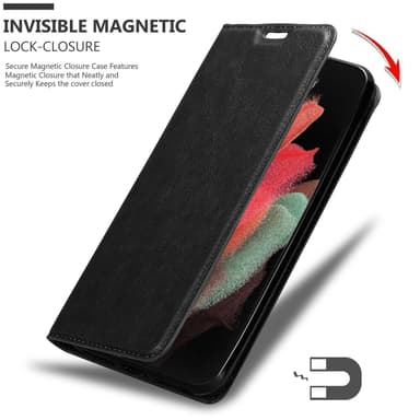 Samsung Galaxy S21 ULTRA lommebokdeksel case (svart)