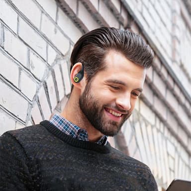 Trådløse hodetelefoner sportsøreplugger Bluetooth 5.3 IPX5 ANC/ENC støyreduksjon Sort