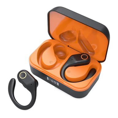 Trådløse hodetelefoner sportsøreplugger Bluetooth 5.3 IPX5 ANC/ENC støyreduksjon Sort
