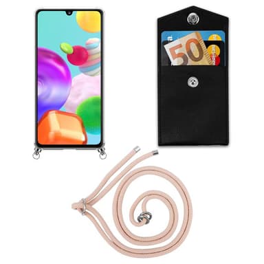 Samsung Galaxy A41 Deksel med Halskjede (rosa)