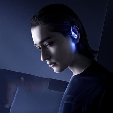 Trådløse hodetelefoner sportsøreplugger Bluetooth 5.3 IPX5 ANC/ENC støyreduksjon Sort