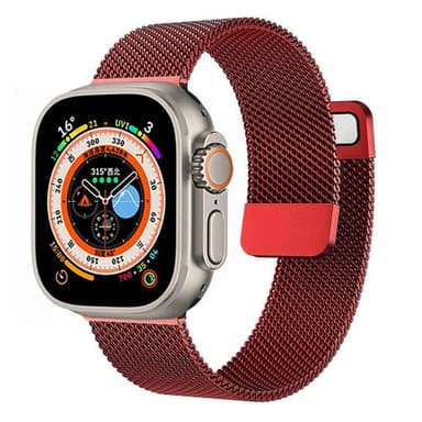 Milanese klokkerem Apple Watch Ultra (49mm) - Rød