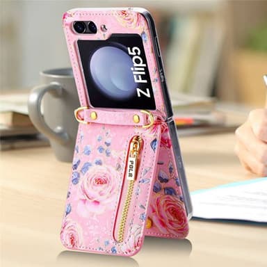 POLA Flower deksel Samsung Galaxy Z Flip 5 - Pink