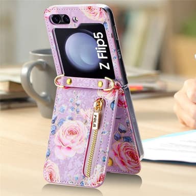 POLA Flower deksel Samsung Galaxy Z Flip 5 - Purple