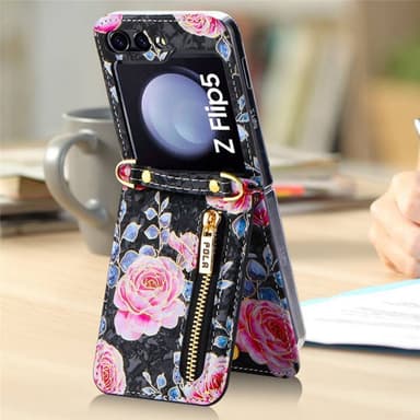POLA Flower deksel Samsung Galaxy Z Flip 5 - Black