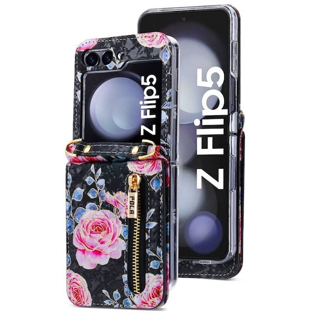 POLA Flower deksel Samsung Galaxy Z Flip 5 - Black