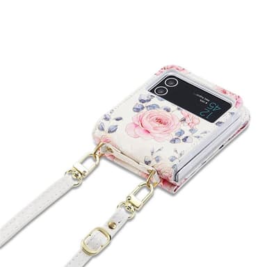 POLA Flower deksel Samsung Galaxy Z Flip 4 - White