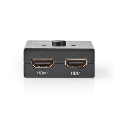 Nedis HDMI ™ Switch | 3-Port port(s) | 1x HDMI ™ -inngang / 2x HDMI™ Inngang | 1x HDMI ™ -utgang / 2x HDMI ™ -utgang | 4K@60Hz | 6 Gbps | Metall | Antrasitt