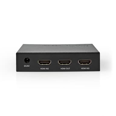 Nedis HDMI ™ Switch | 3-Port port(s) | 1x USB-C™ / 2x HDMI™ Inngang | 1x HDMI ™ -utgang | 4K@60Hz | 18.0 Gbps | Metall | Antrasitt