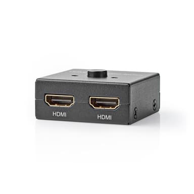 Nedis HDMI ™ Switch | 3-Port port(s) | 1x HDMI ™ -inngang / 2x HDMI™ Inngang | 1x HDMI ™ -utgang / 2x HDMI ™ -utgang | 4K@60Hz | 6 Gbps | Metall | Antrasitt