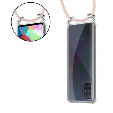 Samsung Galaxy A51 5G Deksel med Halskjede (rosa)