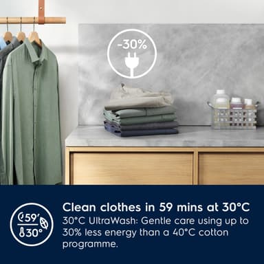 Electrolux Vask/tørk EW8WB864T3 (Hvit)