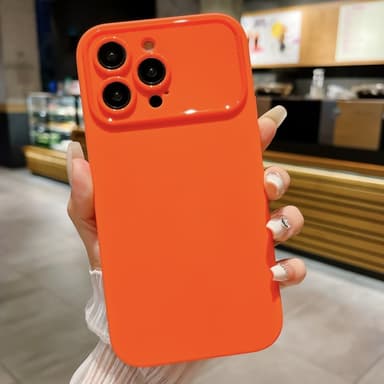 Slim-Fit TPU Telefondeksel til iPhone 15 Deksel - Oransje