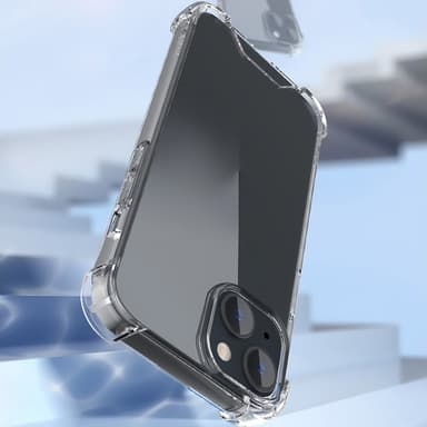 For iPhone 15 dekselveske TPU-ramme+akryl baktelefonveske