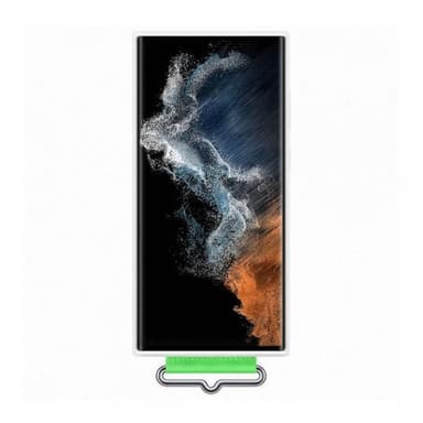 Samsung S22 Ultra silikondeksel med stropp (hvit)