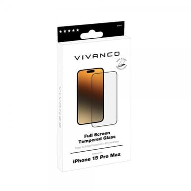 Vivanco iPhone 15 Pro Max Skjermbeskytter Full Screen