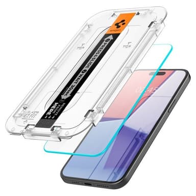 Spigen iPhone 15 Skjermbeskytter GLAS.tR EZ Fit 2-pakning
