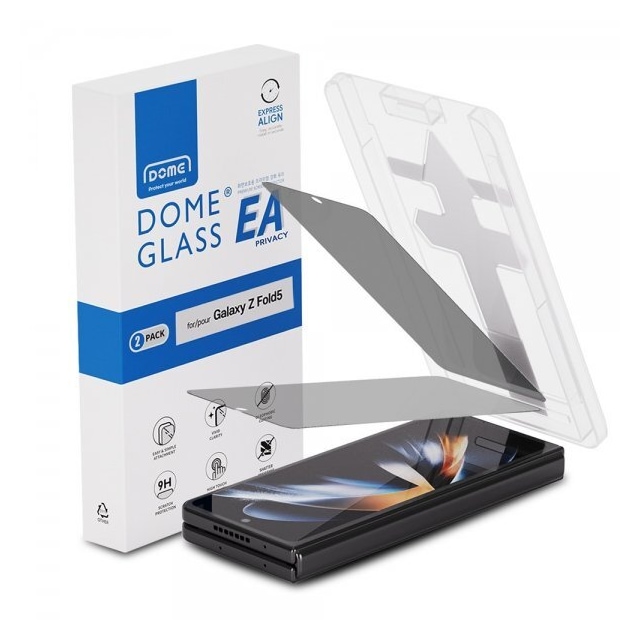 Whitestone Dome Samsung Galaxy Z Fold 5 Skjermbeskytter Dome Glass EZ Privacy 2-pakning
