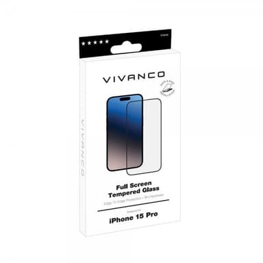 Vivanco iPhone 15 Pro Skjermbeskytter Full Screen