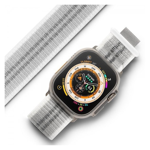 Ringke Apple Watch 42/44/45mm/Apple Watch Ultra Armbånd Sports Air Loop Summit White