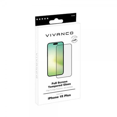 Vivanco iPhone 15 Pro Skjermbeskytter Full Screen