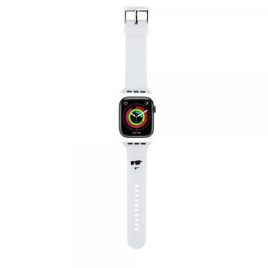 Karl Lagerfeld Apple Watch 42/44/45mm/Apple Watch Ultra Armbånd Rubber NFT Choupette Hvit
