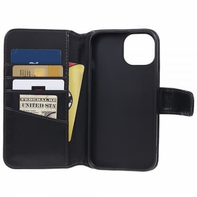 Nordic Covers iPhone 12 Mini Etui Essential Leather Kortlomme Raven Black