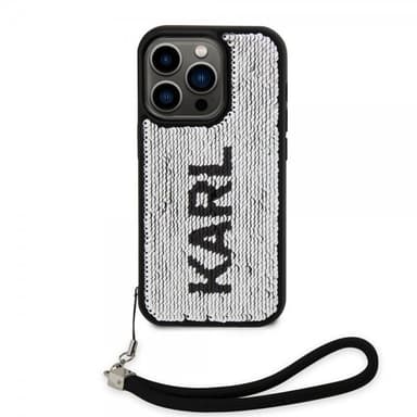 Karl Lagerfeld iPhone 15 Pro Max Deksel Sequin Svart