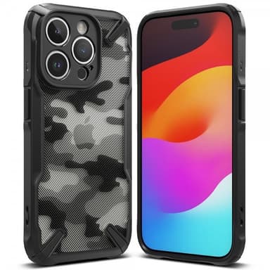 Ringke iPhone 15 Pro Deksel Fusion X Design Camo Black