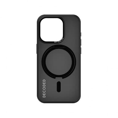 Decoded iPhone 15 Pro Deksel Recycled Plastic Transparant Loop Stand Back Cover Svart
