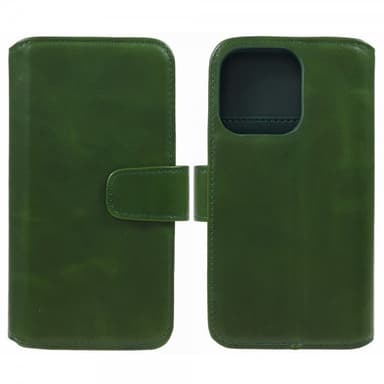Nordic Covers iPhone 15 Pro Max Etui Essential Leather Juniper Green