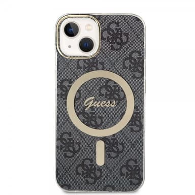 Guess iPhone 15 Deksel 4G Pattern MagSafe Svart