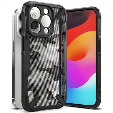 Ringke iPhone 15 Pro Max Deksel Fusion X Design Camo Black