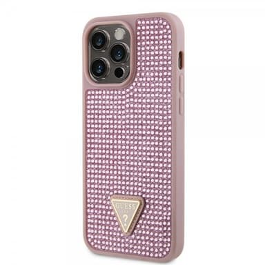 Guess iPhone 15 Pro Max Deksel Rhinestone Rosa