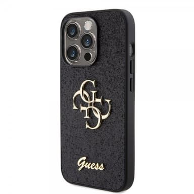 Guess iPhone 15 Pro Deksel Fixed Glitter Svart